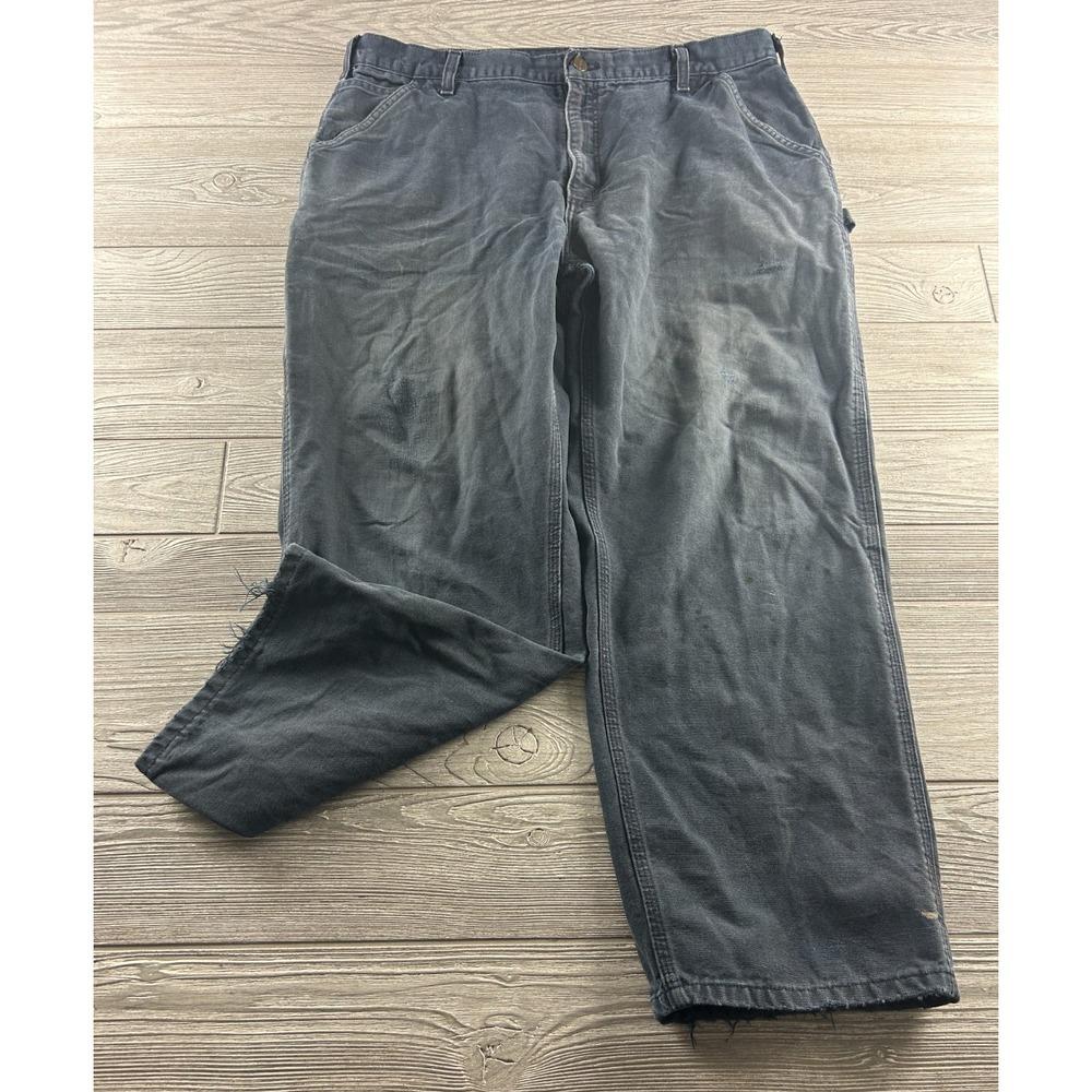 Carhartt B11 MDT Dungaree Fit Duck Canvas Carpenter Pants Navy Blue 40X30